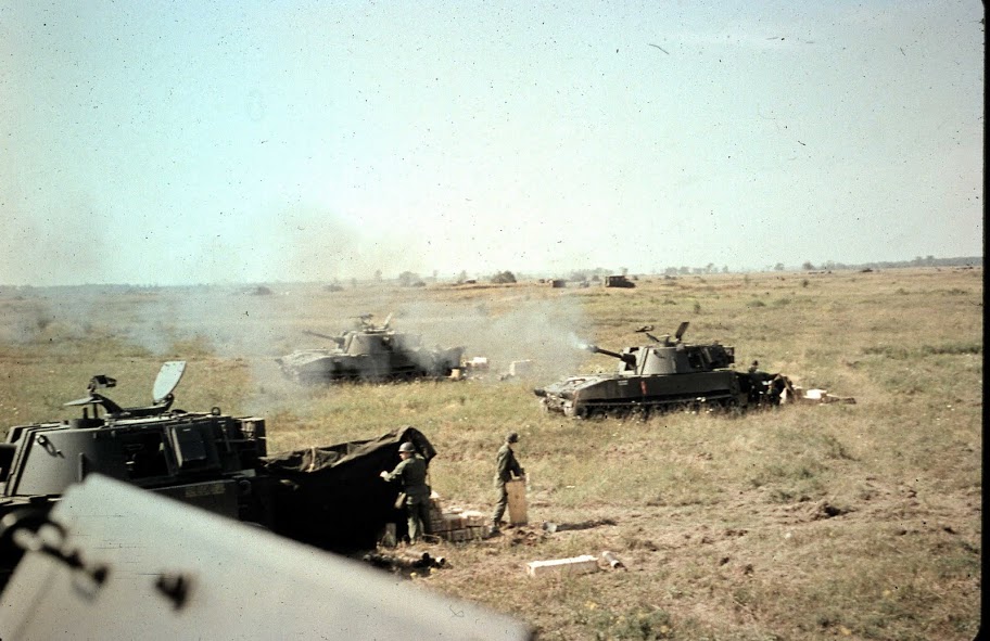Battery C, 152nd Field Artillery firing at CFB Gagetown