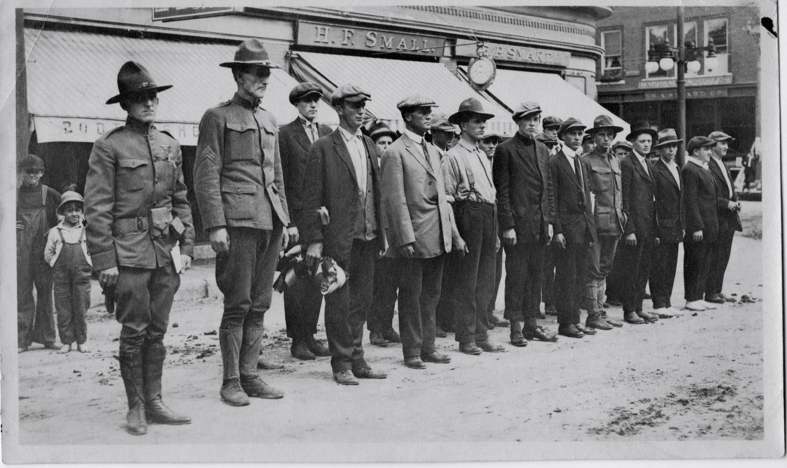 Lt. Frank Burbank, Company C, recruiting in Livermore Falls, 1917 Lt. Frank Burbank, Company C, recruiting in Livermore Falls, 1917