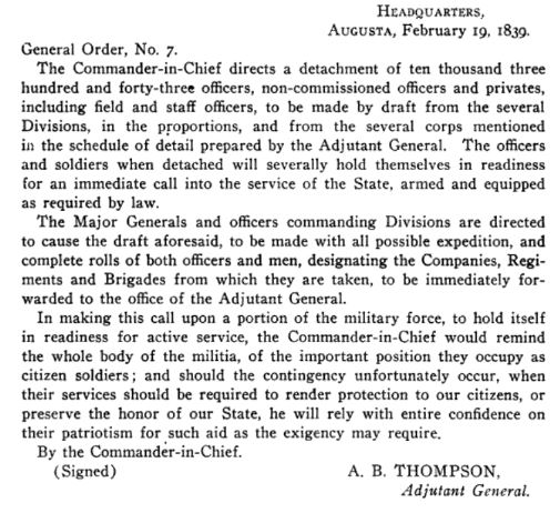 General Order Number 7 General Order Number 7