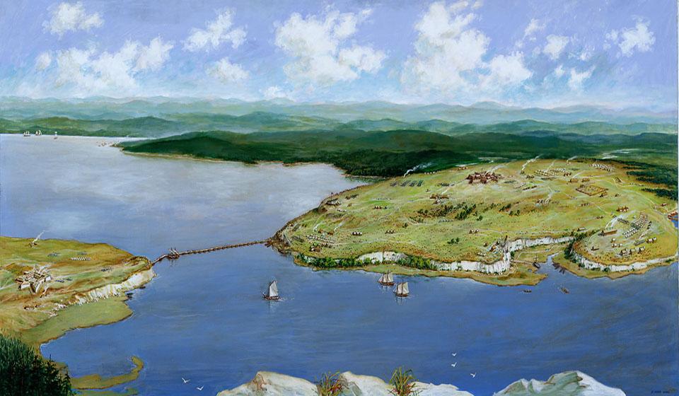 Mount Independence, right, and Fort Ticonderoga, left.